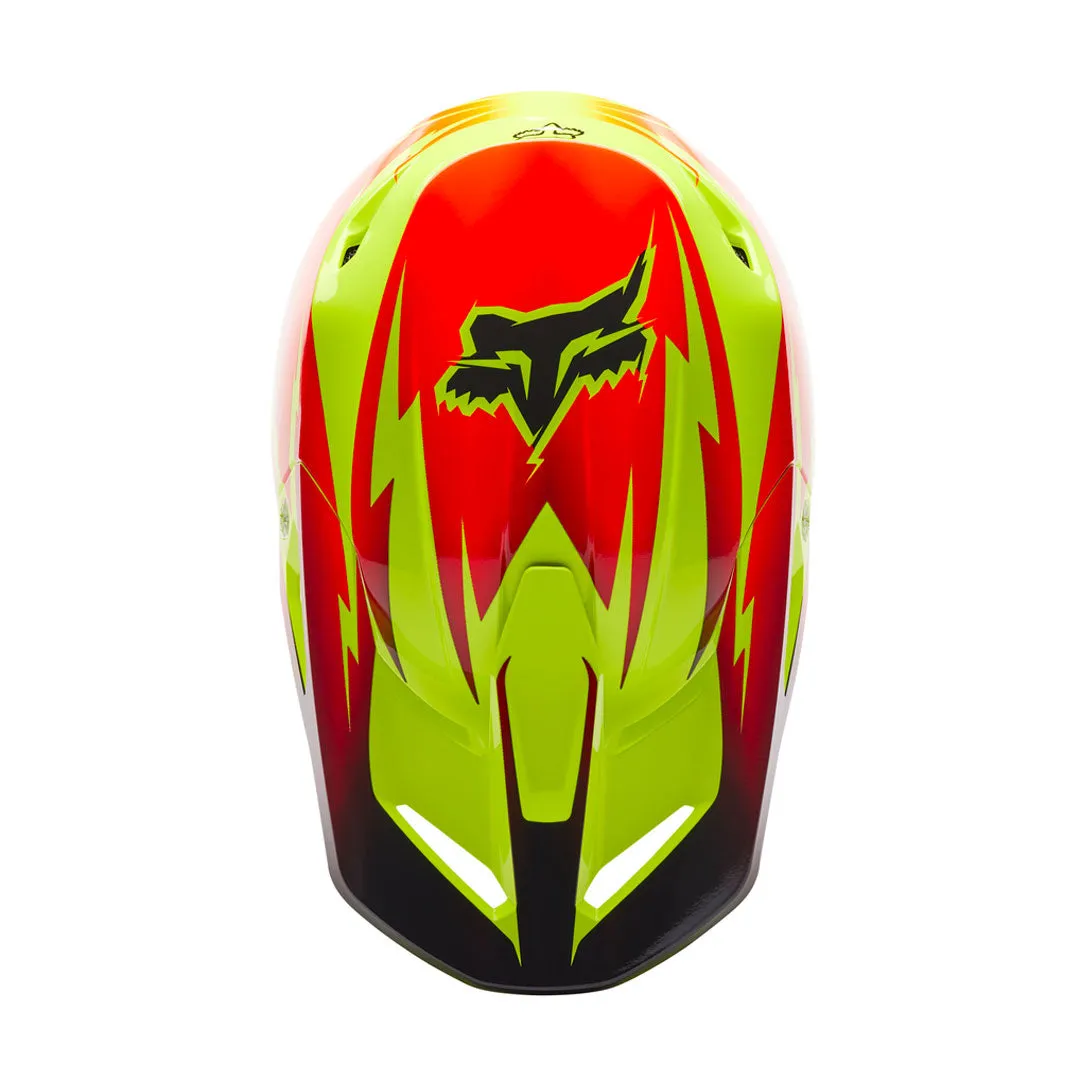 Fox - V1 Statk Yellow/Red Helmet