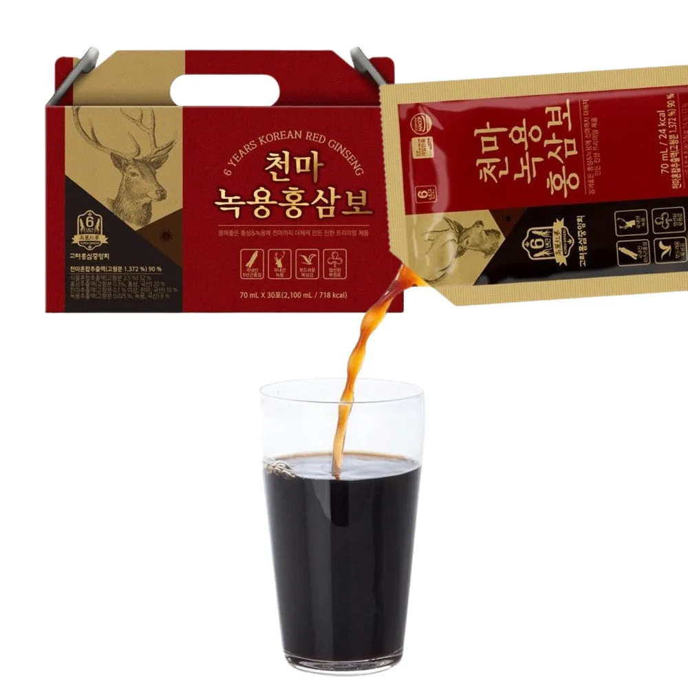 Gastrodia Deer Antlers Korean Red Ginseng Drinks Health Supplements Foods Immunity Gifts Parents Blood Circulation Memory ageing