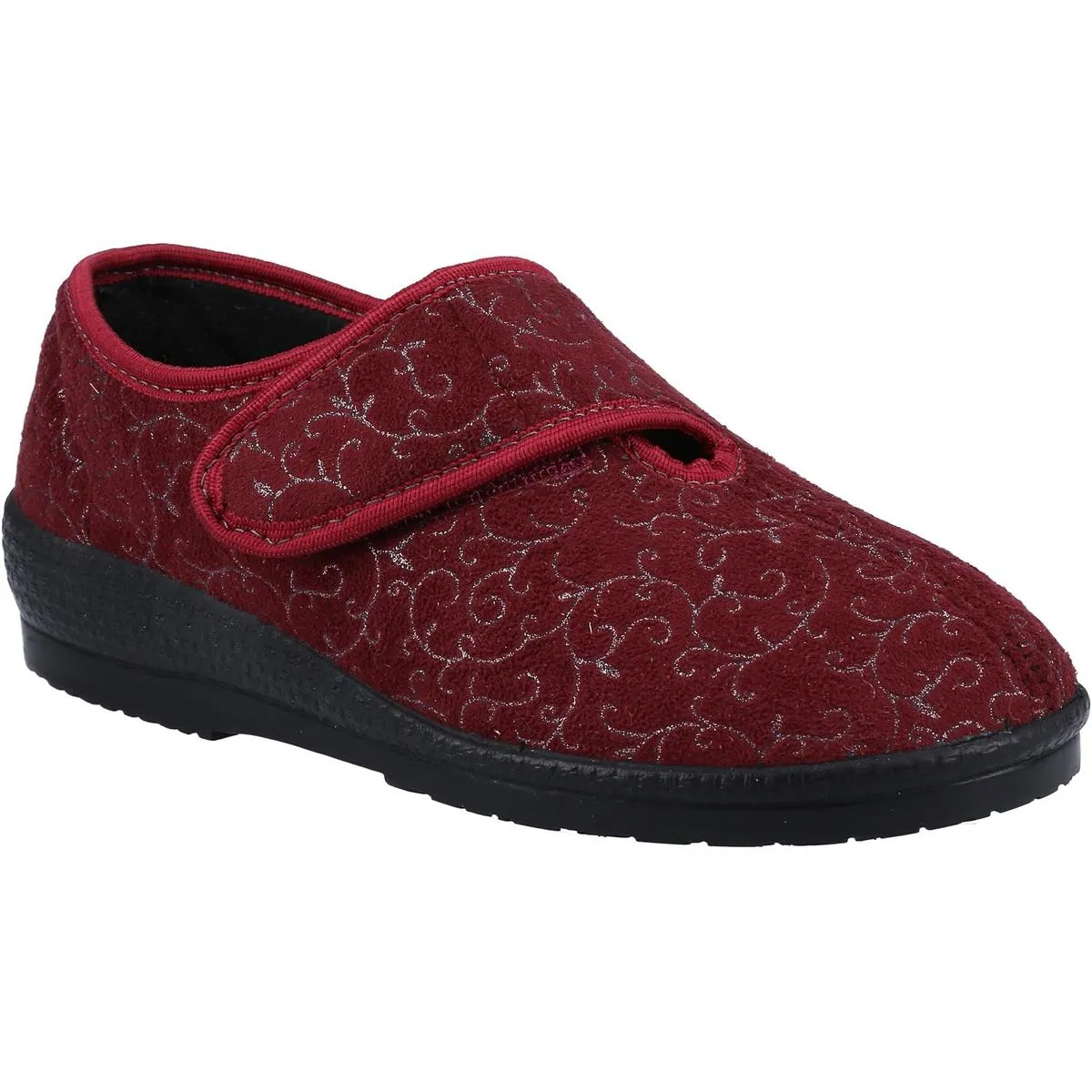 GBS Med Geraldine Ladies Classic Slippers Burgundy