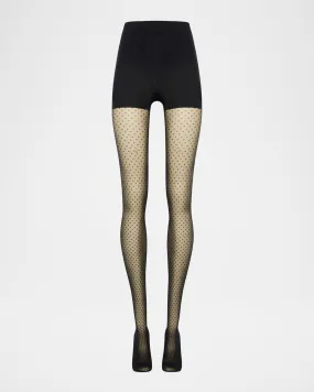 Geometric Dots Control-Top Tights
