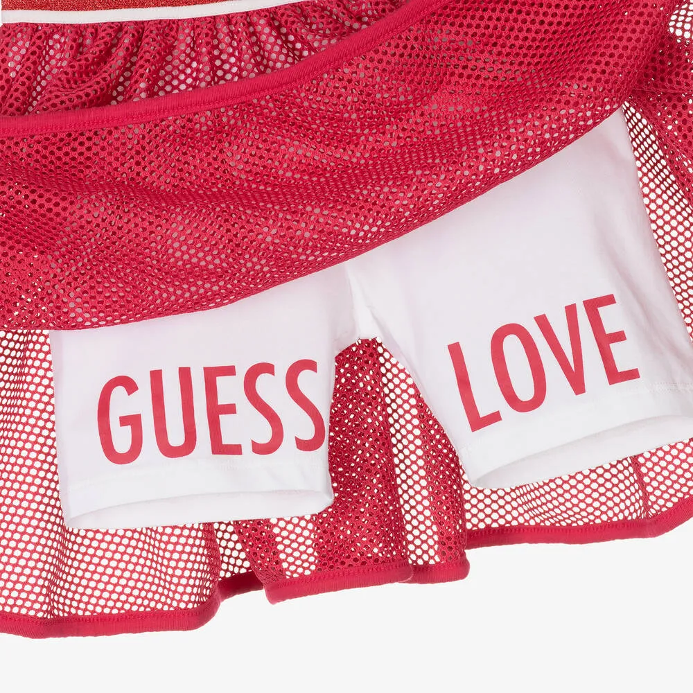 Girls Pink Mesh Skirt