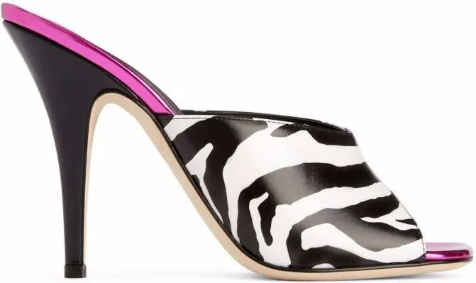 Giuseppe Zanotti Earthshine zebra-detail sandals White