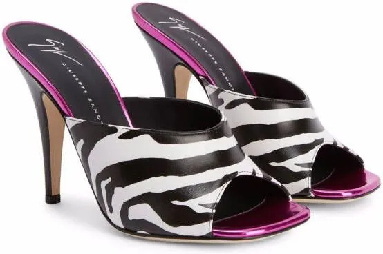 Giuseppe Zanotti Earthshine zebra-detail sandals White