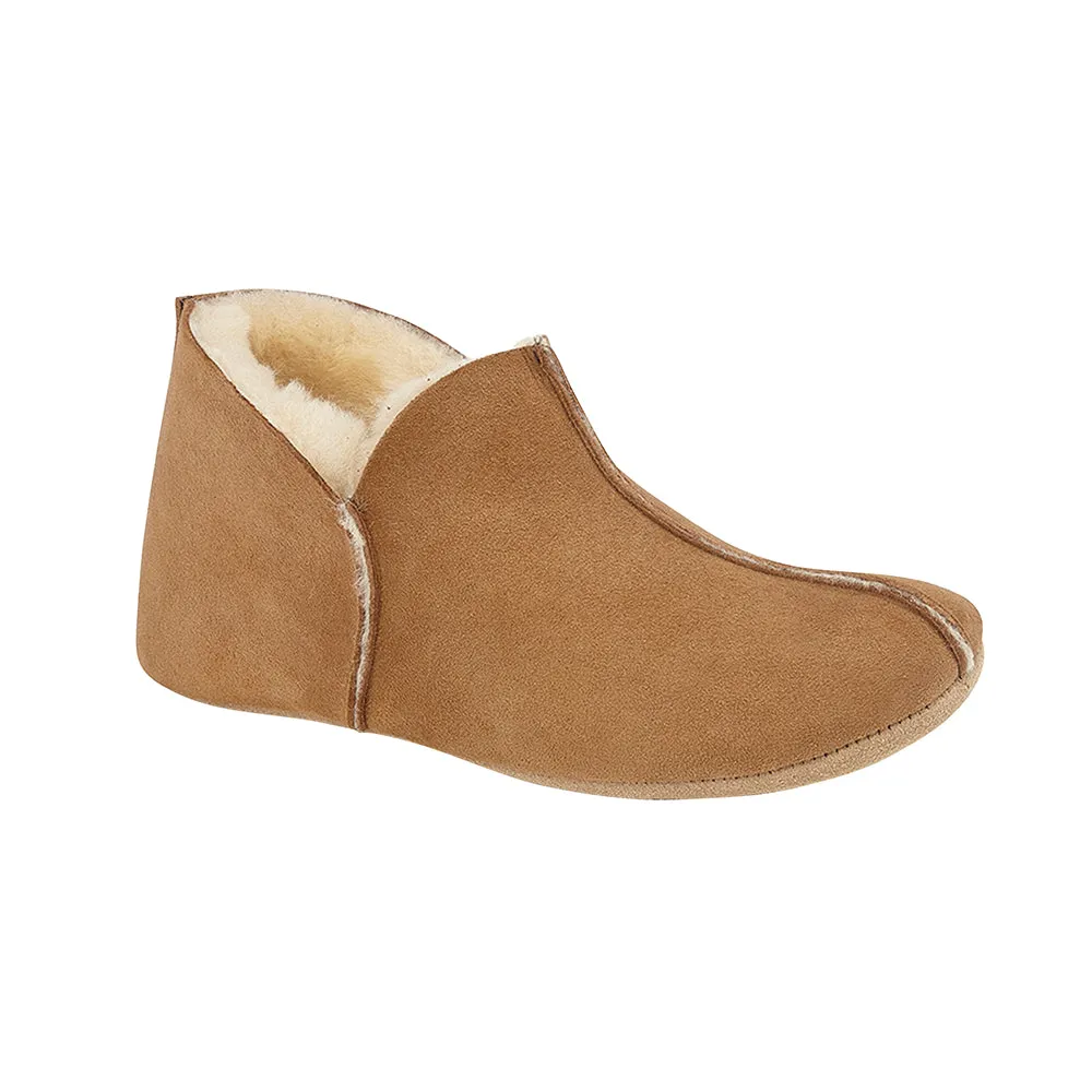 GLOW Womens Sheepskin Bootie Slippers