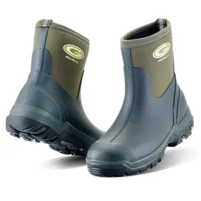 Grubs Boots Midline Unisex Mid Height Wellies - Green