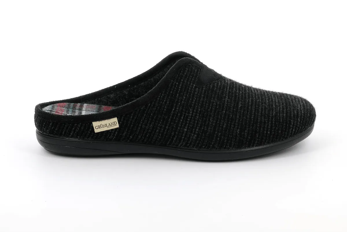 Grunland Mens Gafo Slipper - Nero