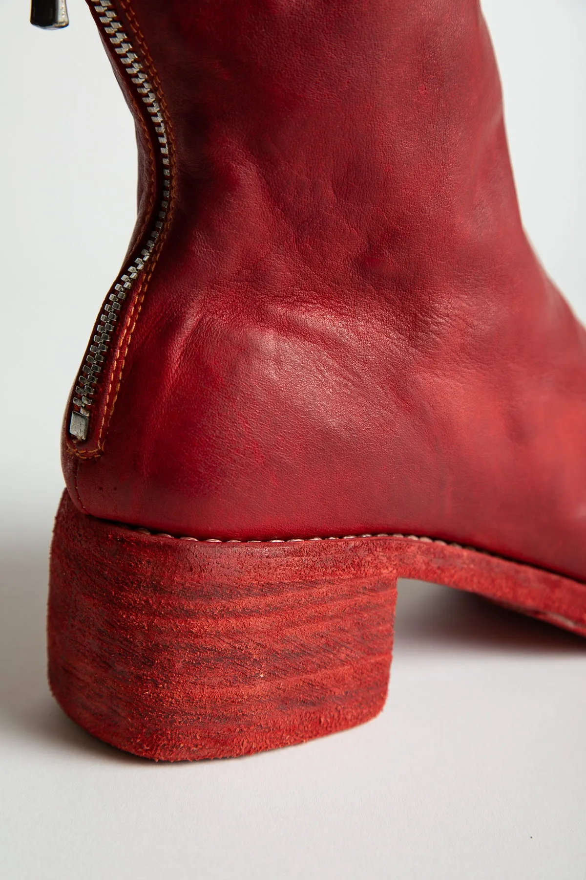 GUIDI | SQUARE TOE BACK ZIP BOOTS