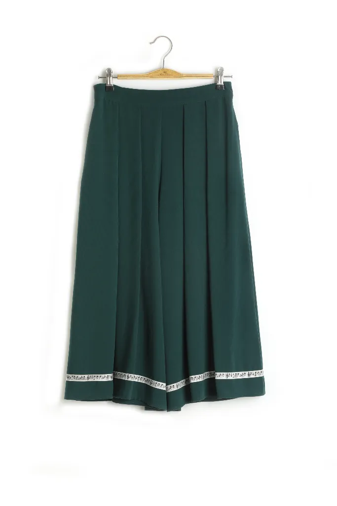 Harmony Wide Leg Trousers (Emerald Green)