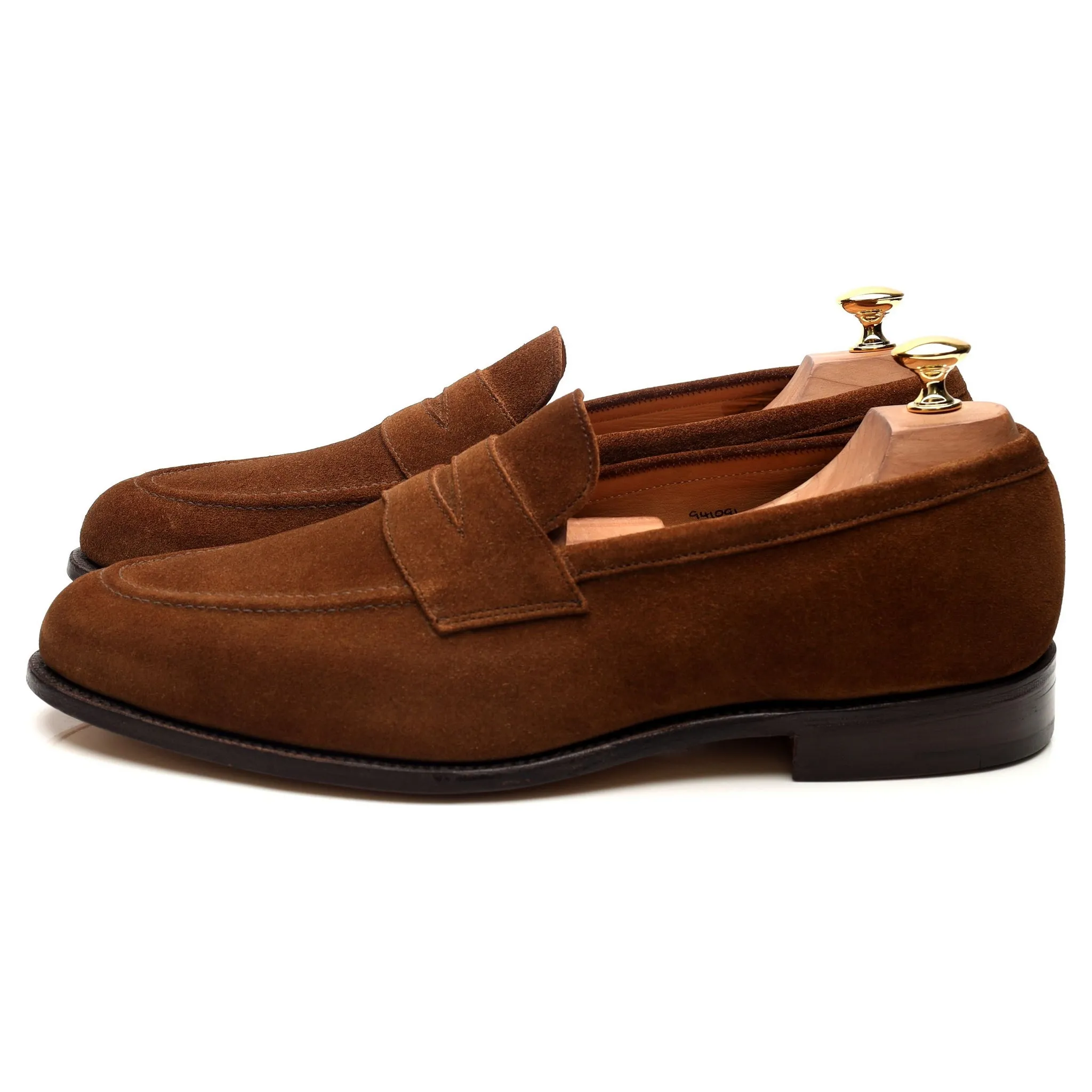 'Harvard' Tan Brown Suede Loafers UK 10.5