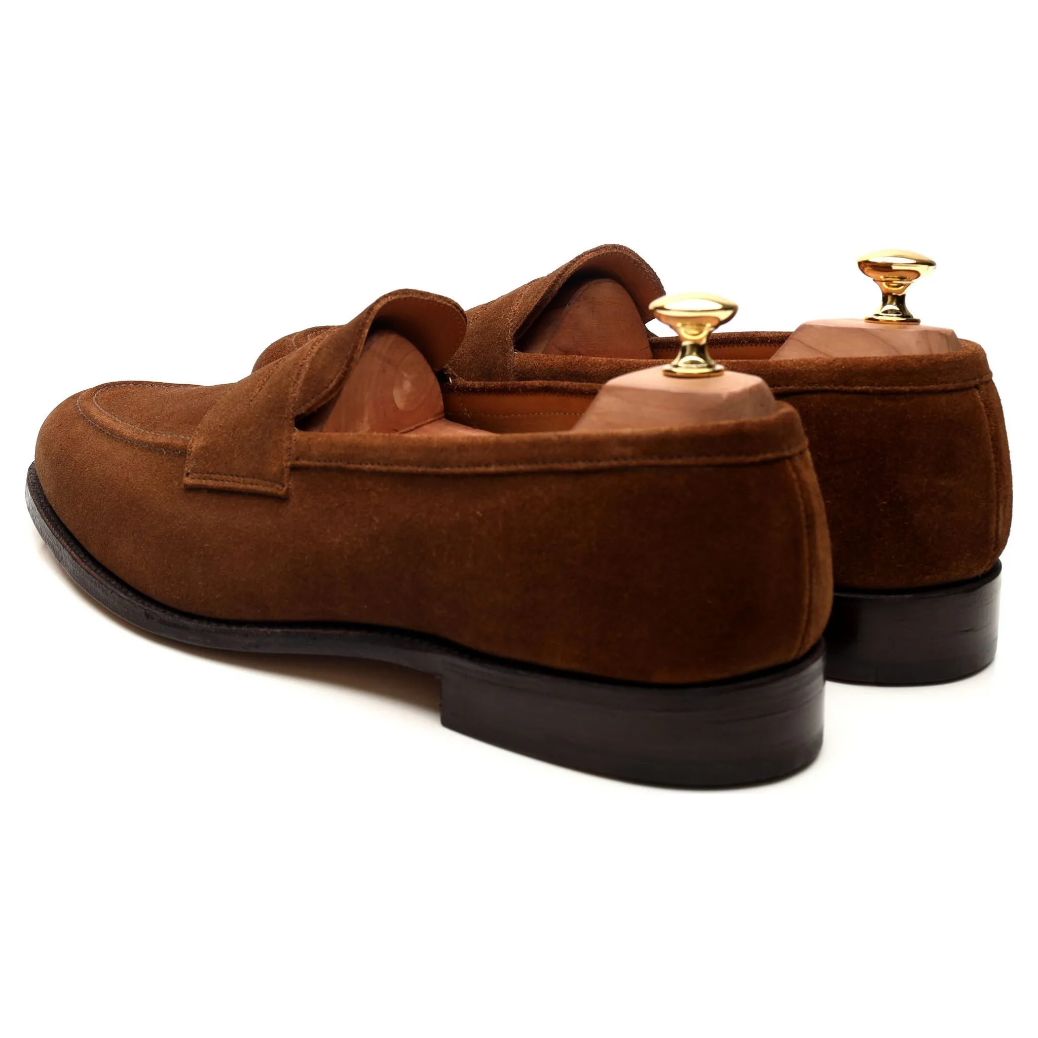 'Harvard' Tan Brown Suede Loafers UK 10.5