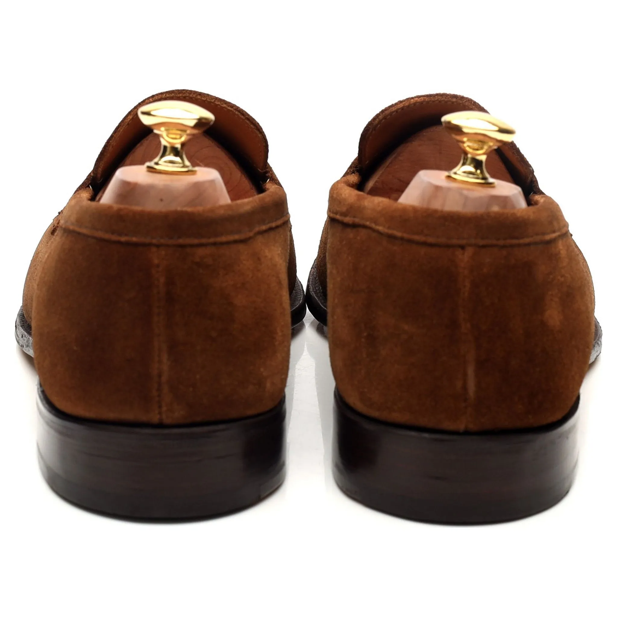 'Harvard' Tan Brown Suede Loafers UK 10.5