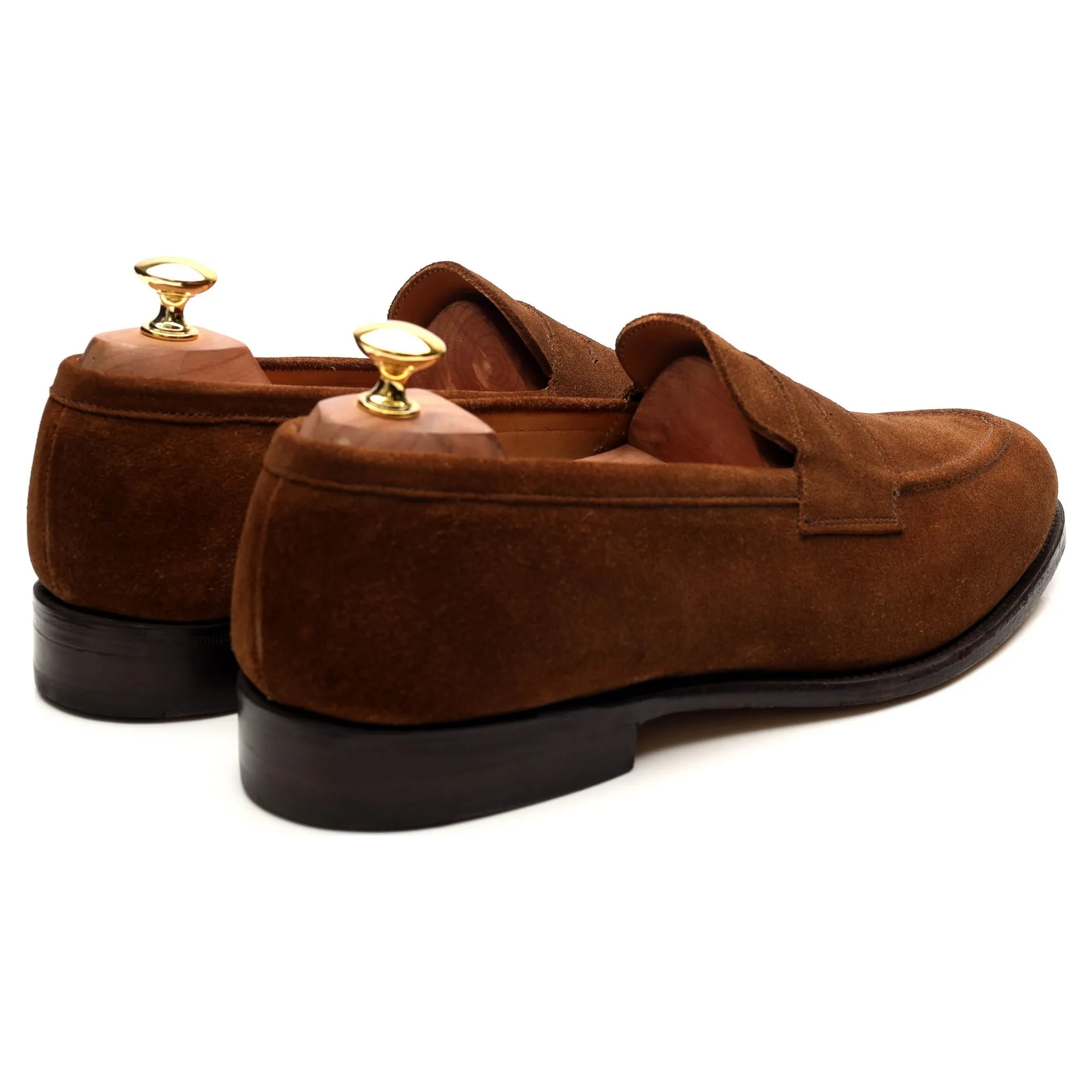 'Harvard' Tan Brown Suede Loafers UK 10.5