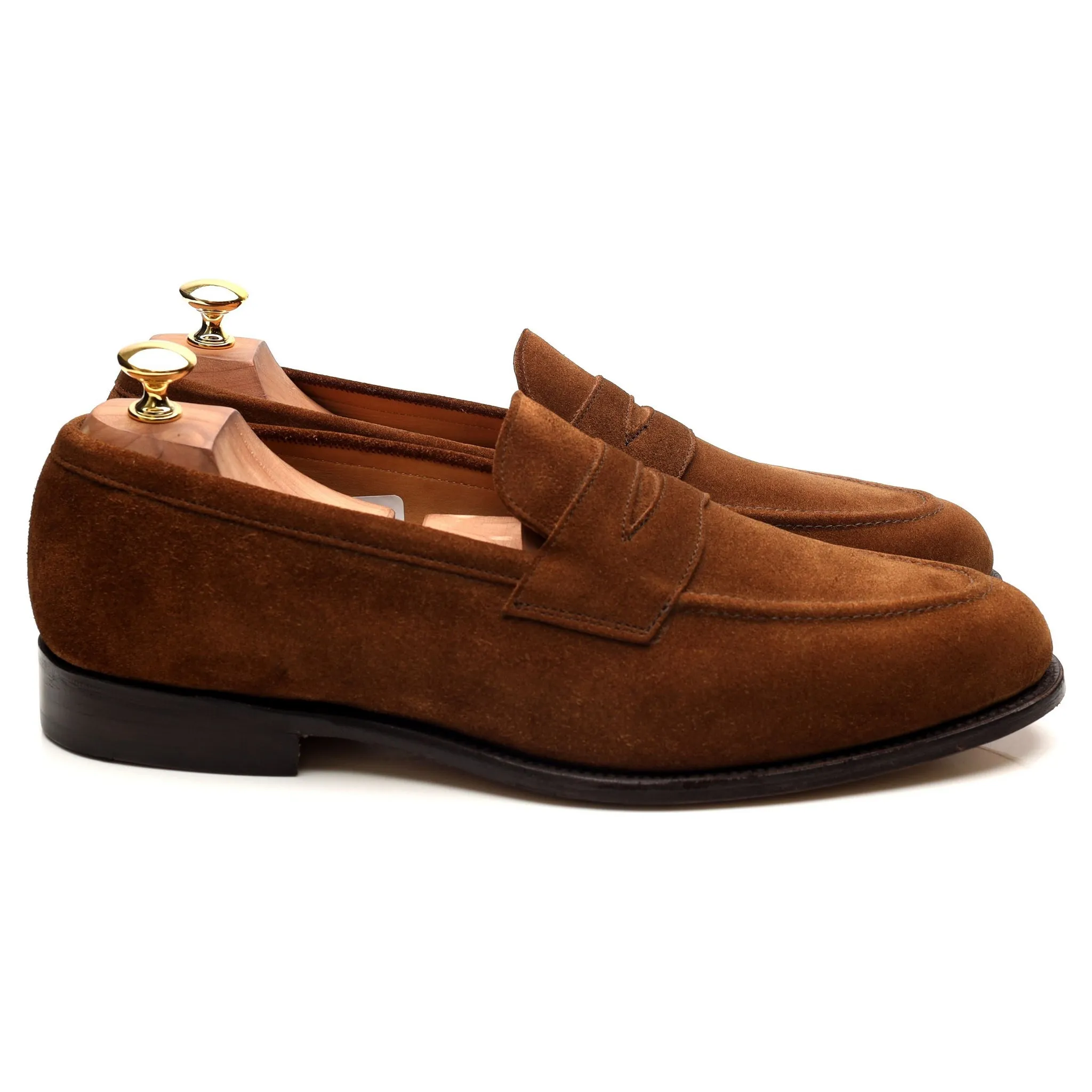 'Harvard' Tan Brown Suede Loafers UK 10.5