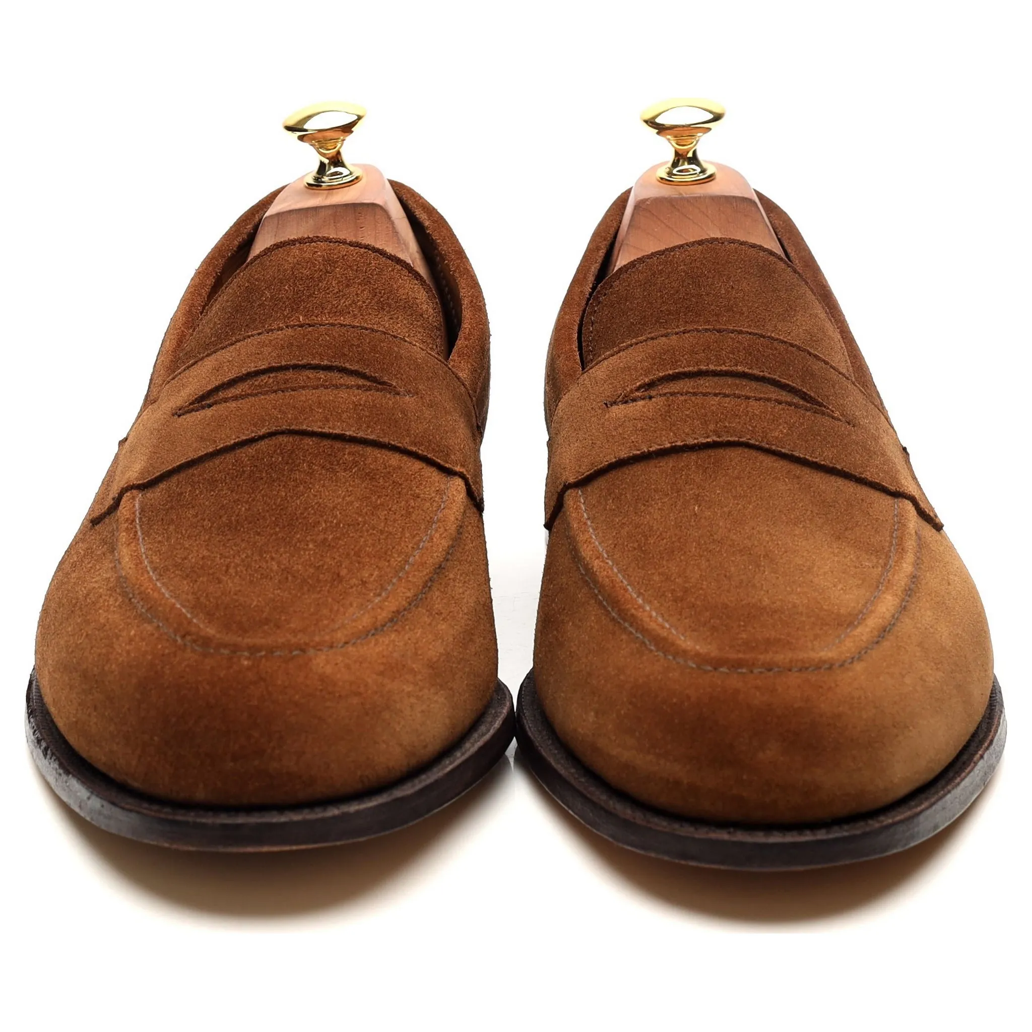 'Harvard' Tan Brown Suede Loafers UK 10.5