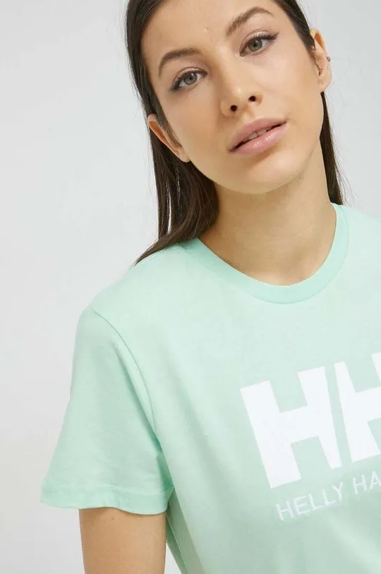 Helly Hansen cotton t-shirt green color