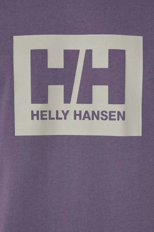 Helly Hansen cotton t-shirt TOKYO violet color with a print 53285