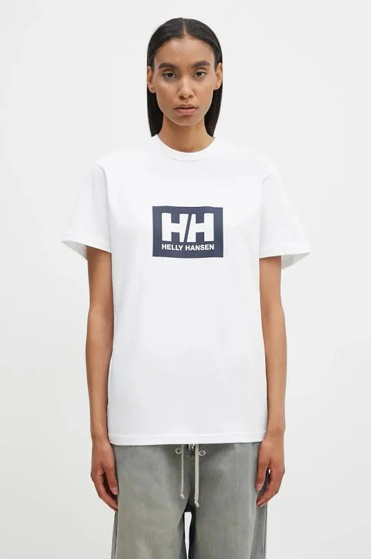 Helly Hansen cotton t-shirt TOKYO white color with a print 53285