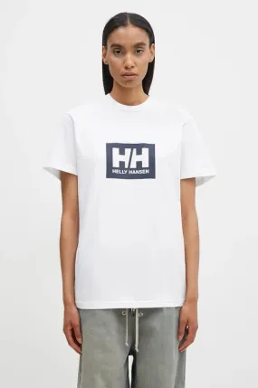 Helly Hansen cotton t-shirt TOKYO white color with a print 53285