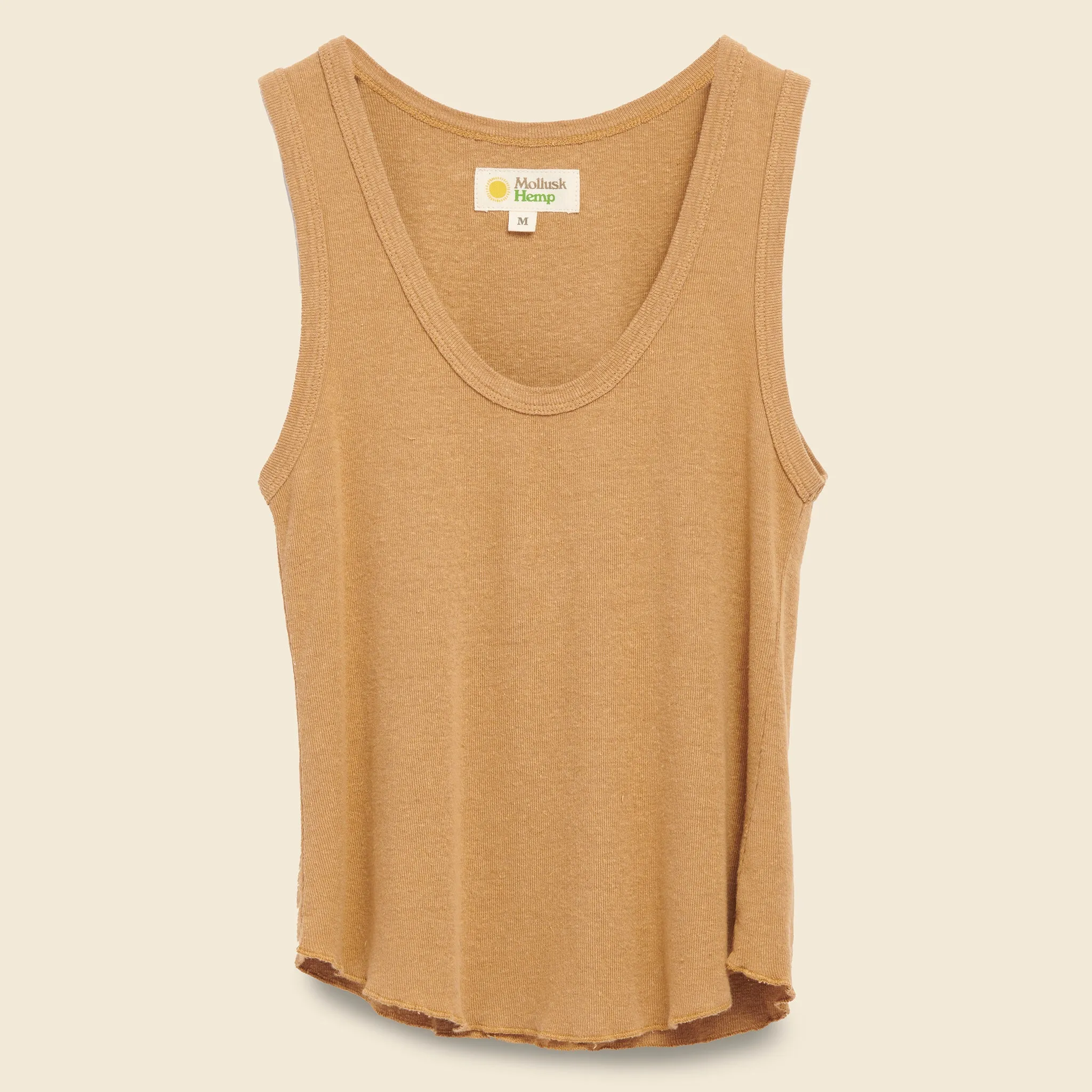 Hemp Rib Tank - Tan Earth