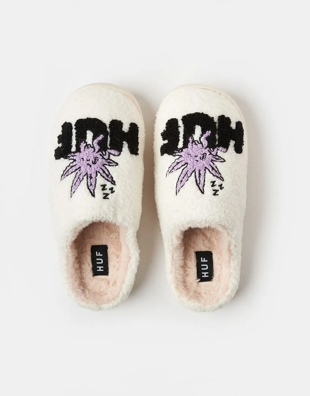 HUF Fuzzy Slippers - Cream