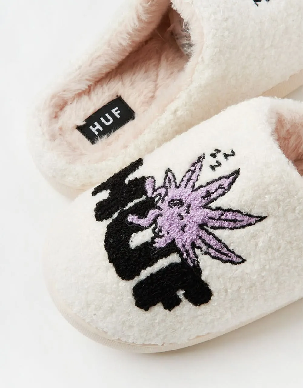 HUF Fuzzy Slippers - Cream