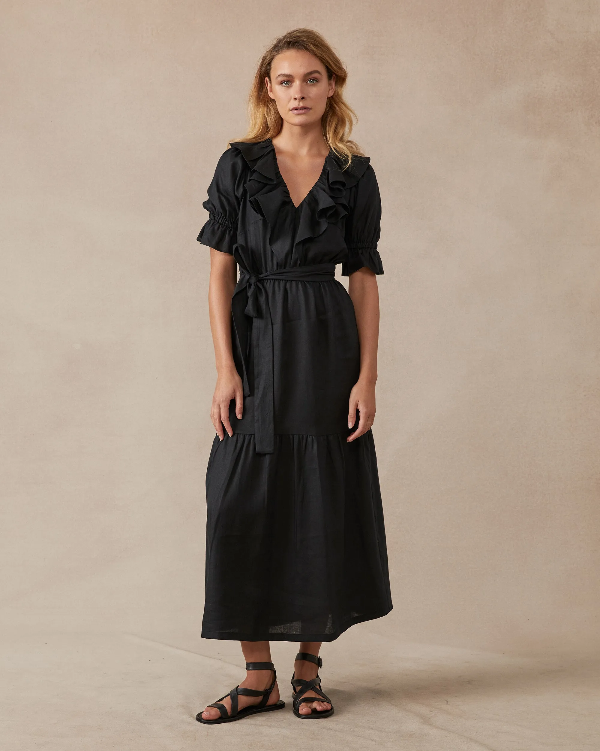 India Dress Black