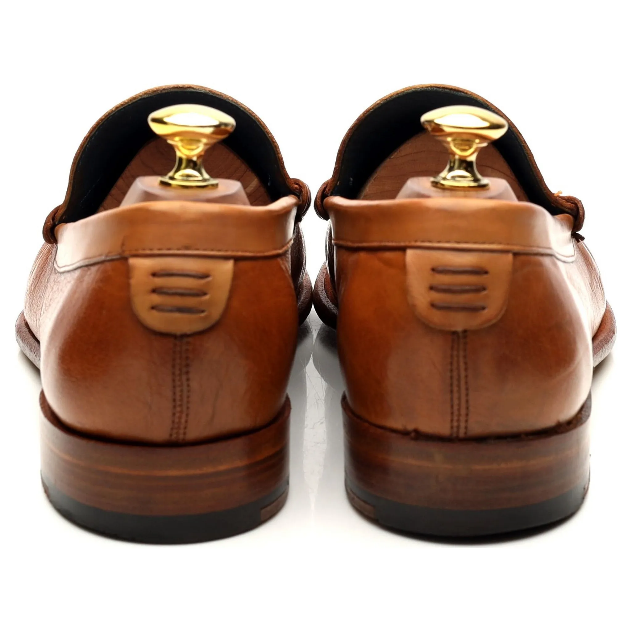 'Jack 2' Tan Brown Leather Loafers UK 7.5 F