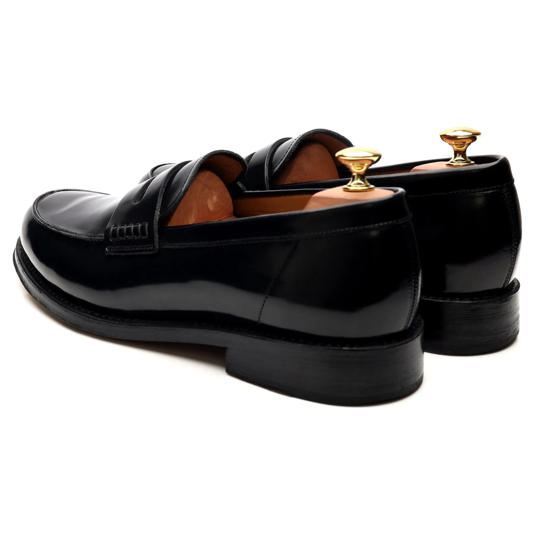 'Jago' Black Leather Loafers UK 10 E