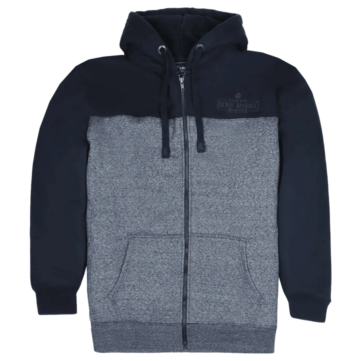 KAM Jeanswear Fleece Lined Full Zip Hoodie