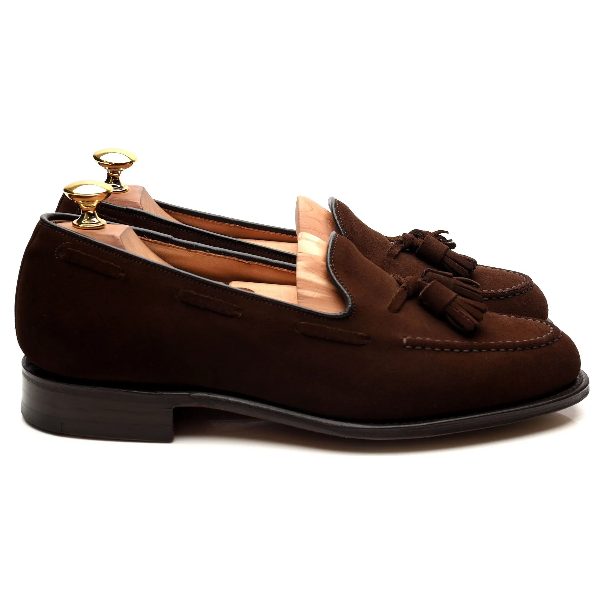 'Keats 450' Brown Suede Tassel Loafers UK 6.5 F