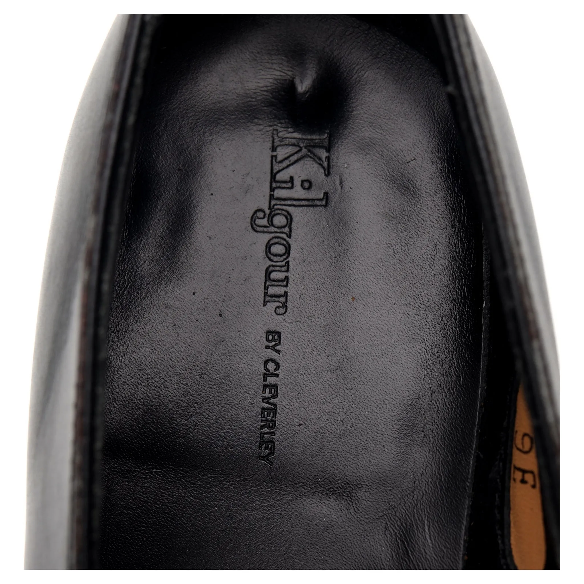 Kilgour Black Leather Slip On Loafers UK 9 E