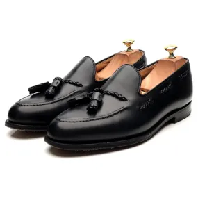 'Langham' Black Leather Tassel Loafers UK 10.5 EX