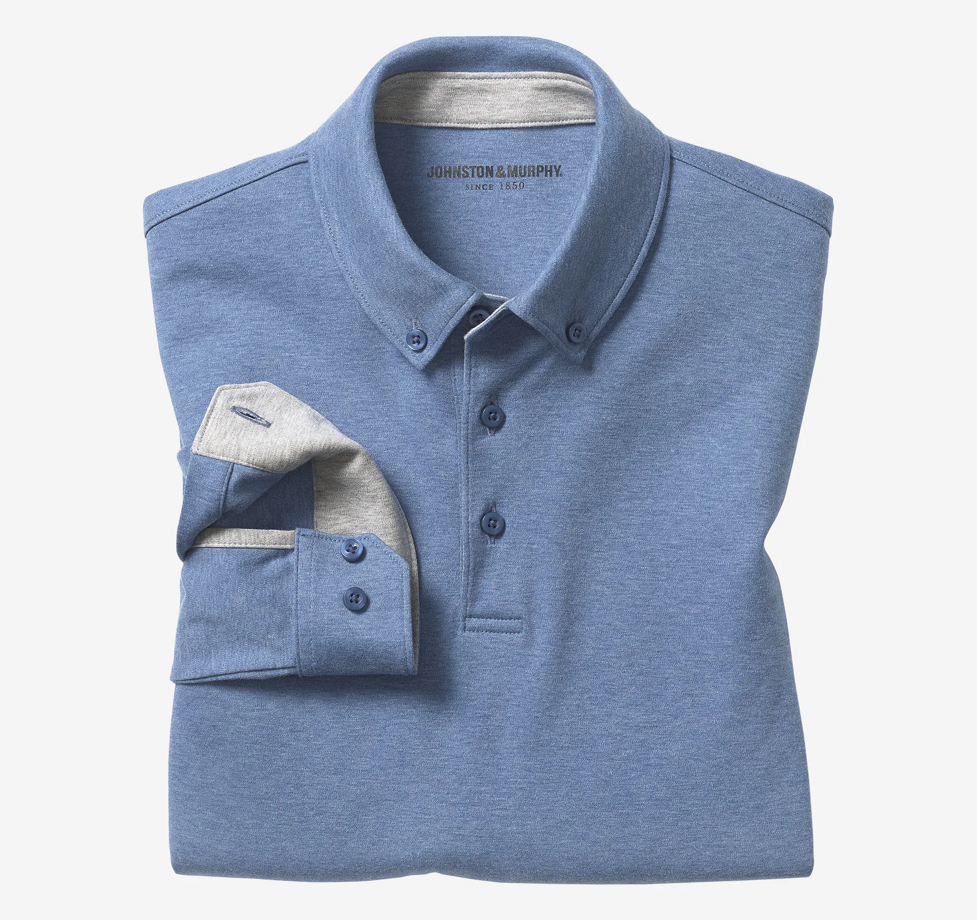 Liquid Cotton Long-Sleeve Polo