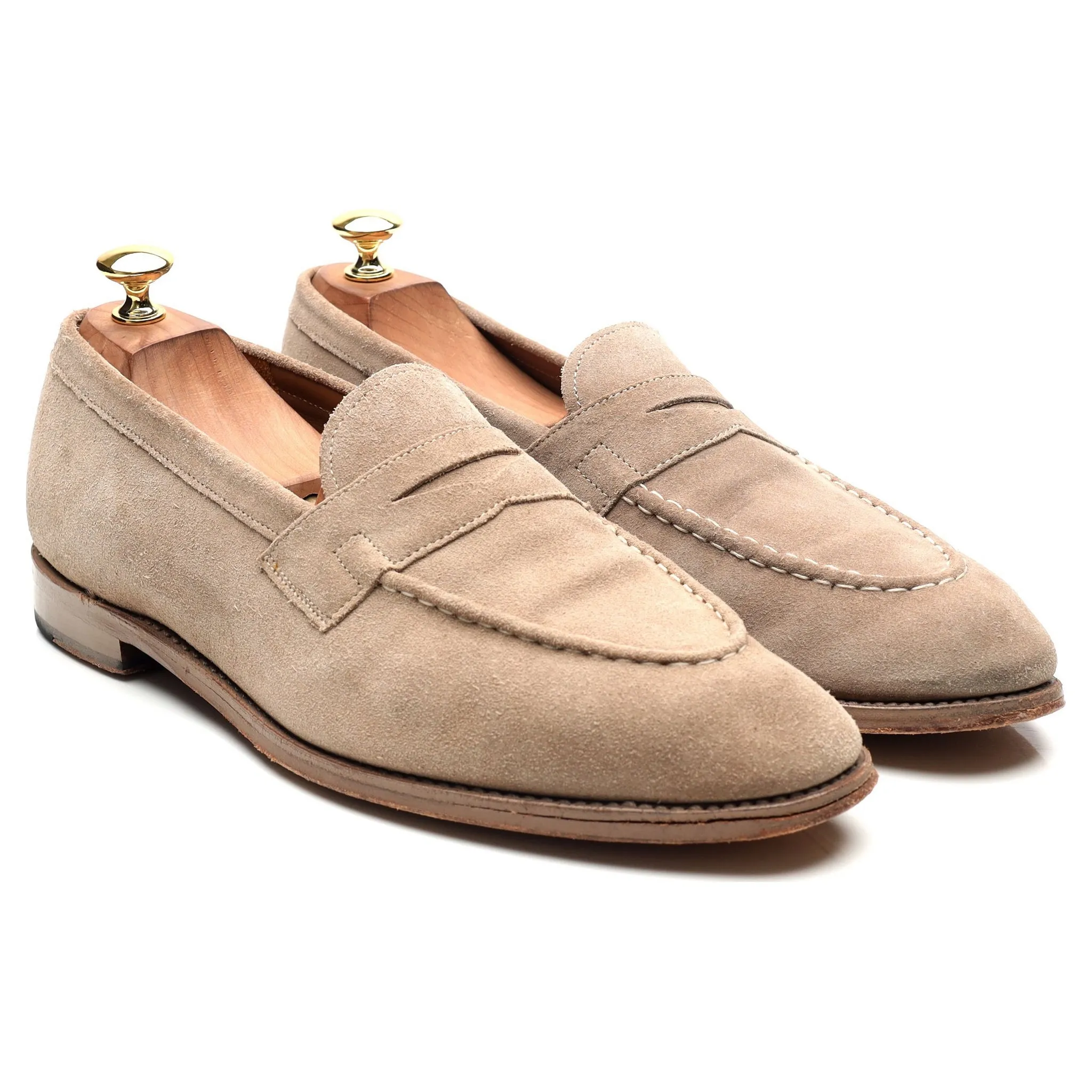 'Lloyd' Beige Suede Loafers UK 10 E