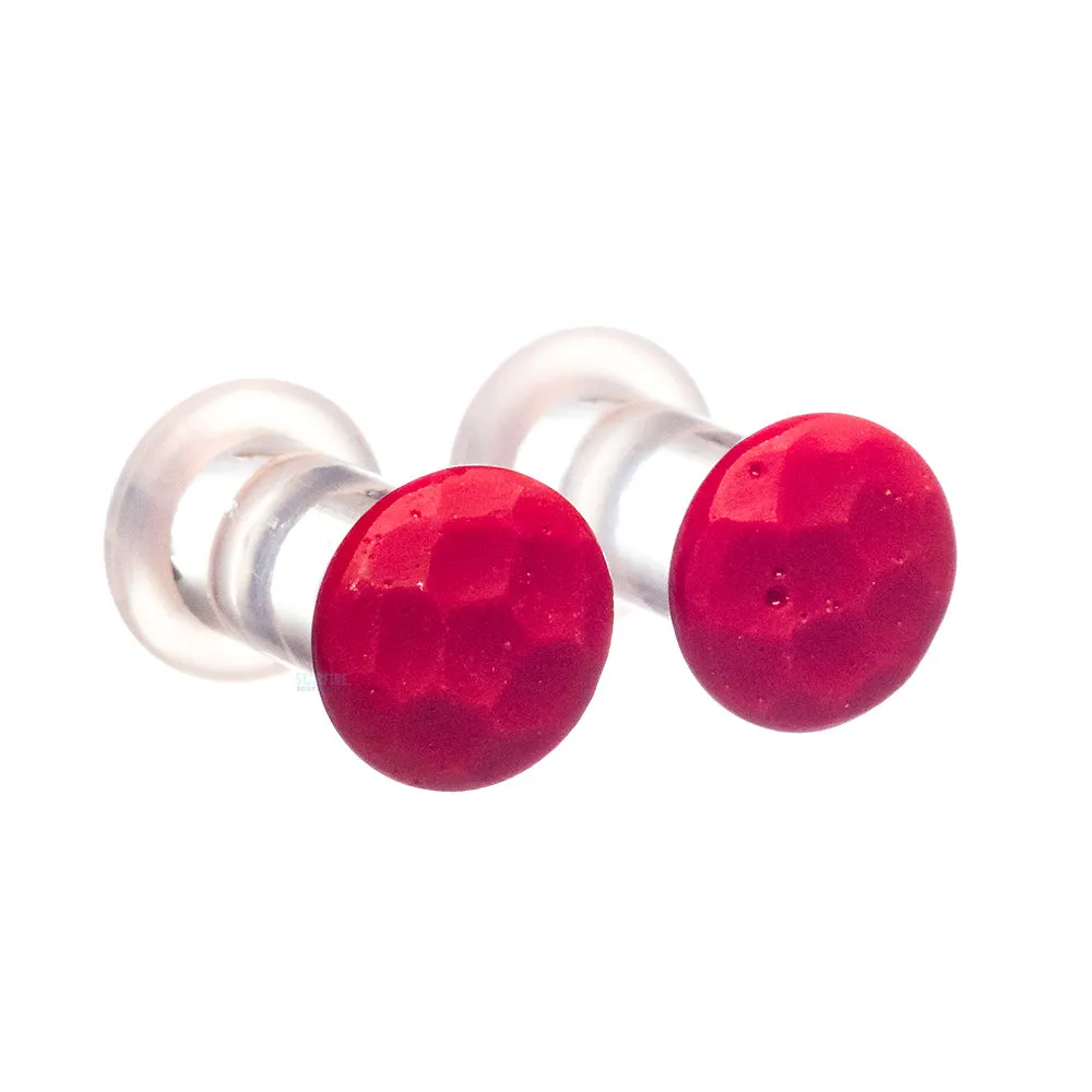 Martele Glass Color Front Plugs - Red