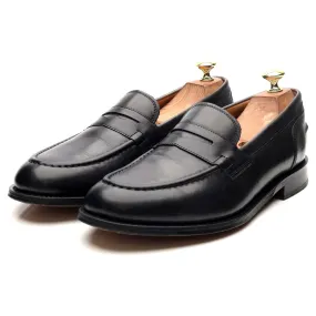 'Maxwell' Dark Grey Leather Loafers UK 8 E