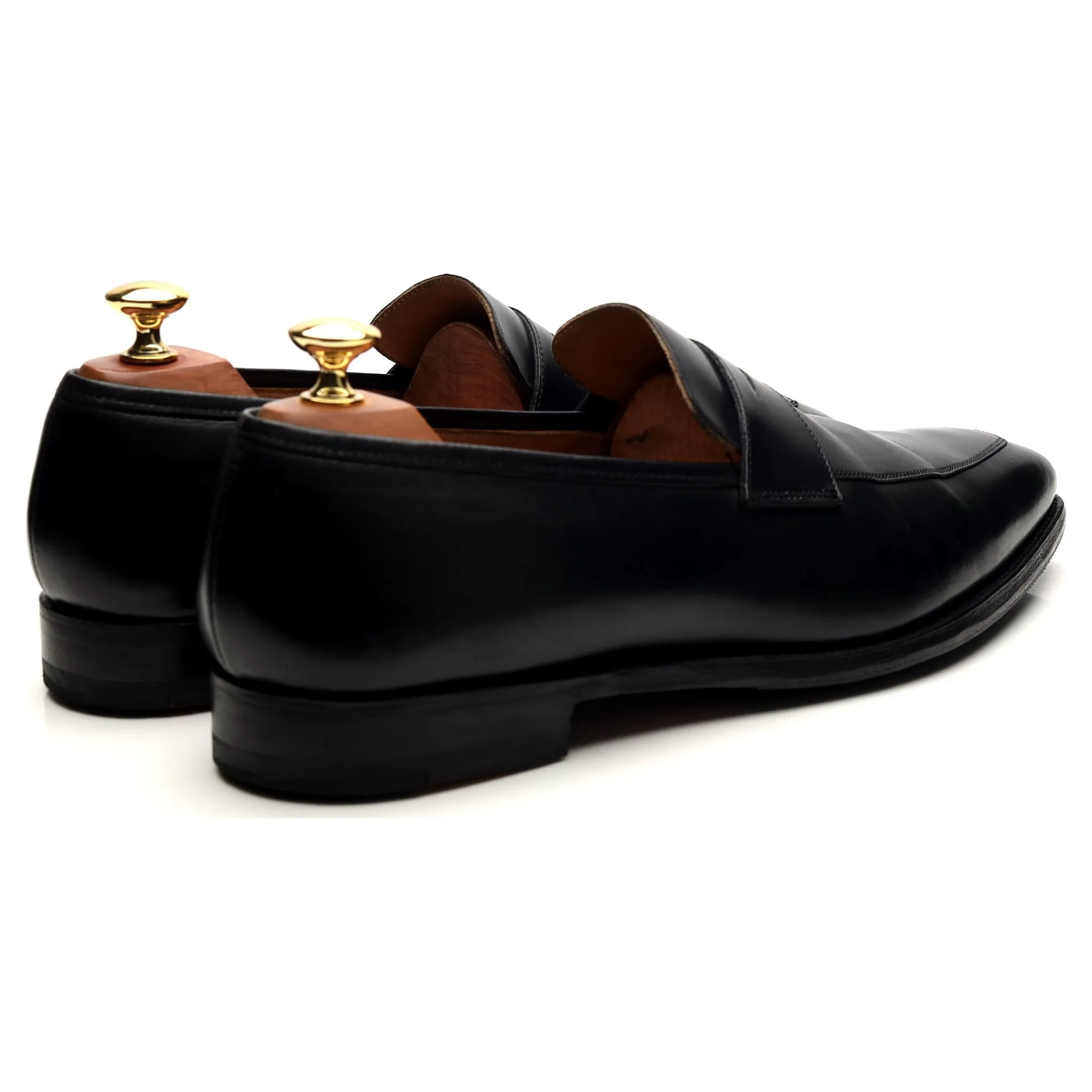 'Merton' Black Leather Loafers UK 9.5 E