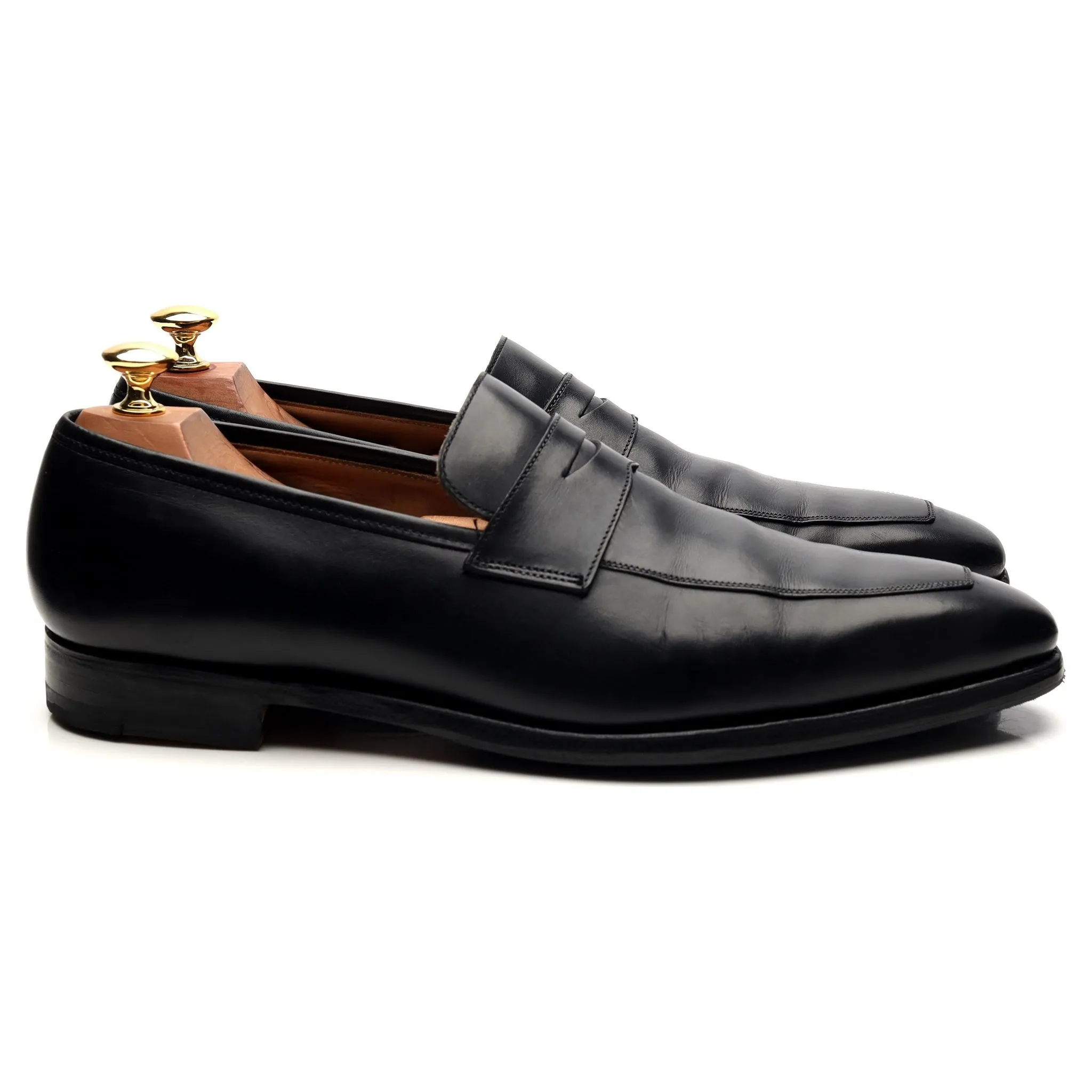 'Merton' Black Leather Loafers UK 9.5 E