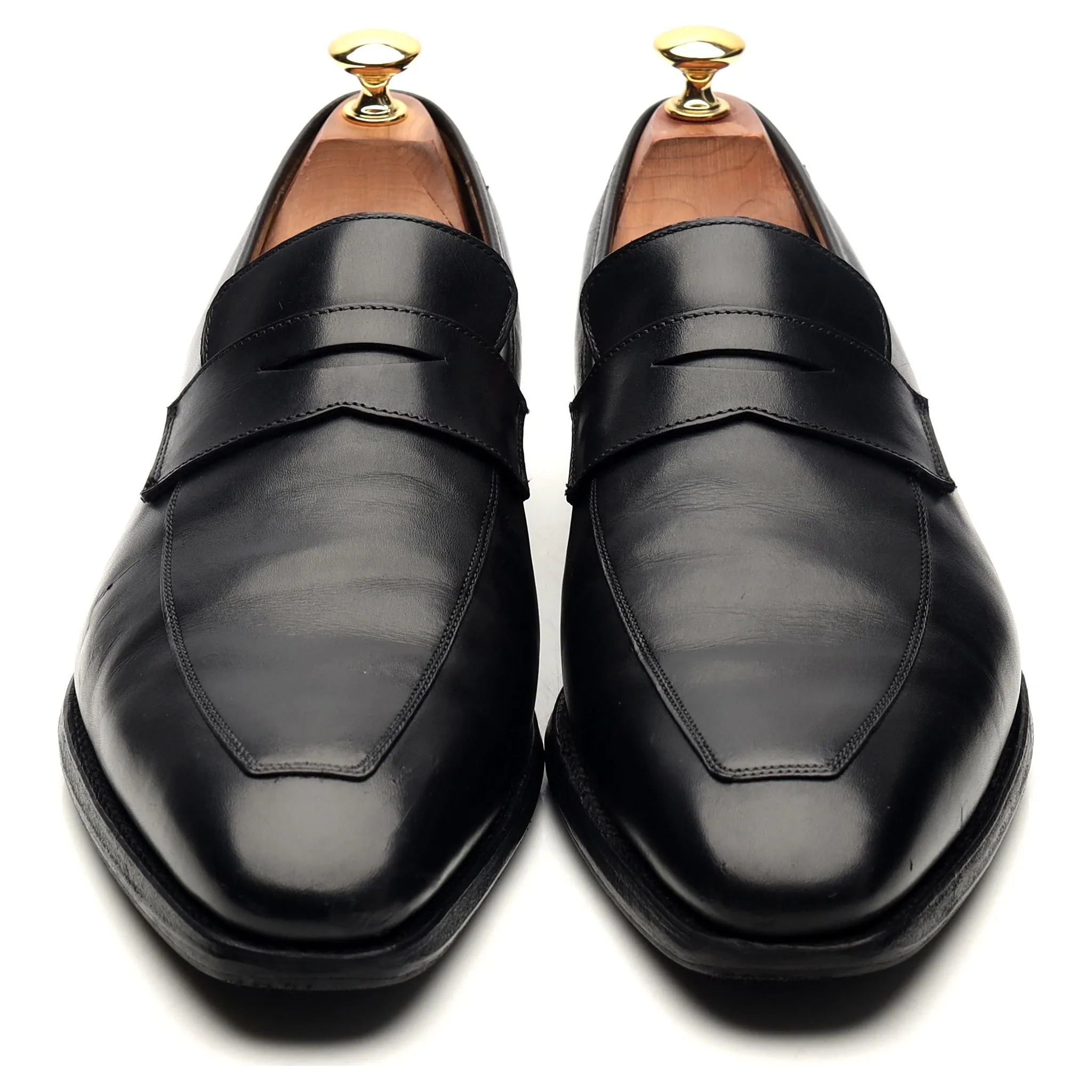 'Merton' Black Leather Loafers UK 9.5 E