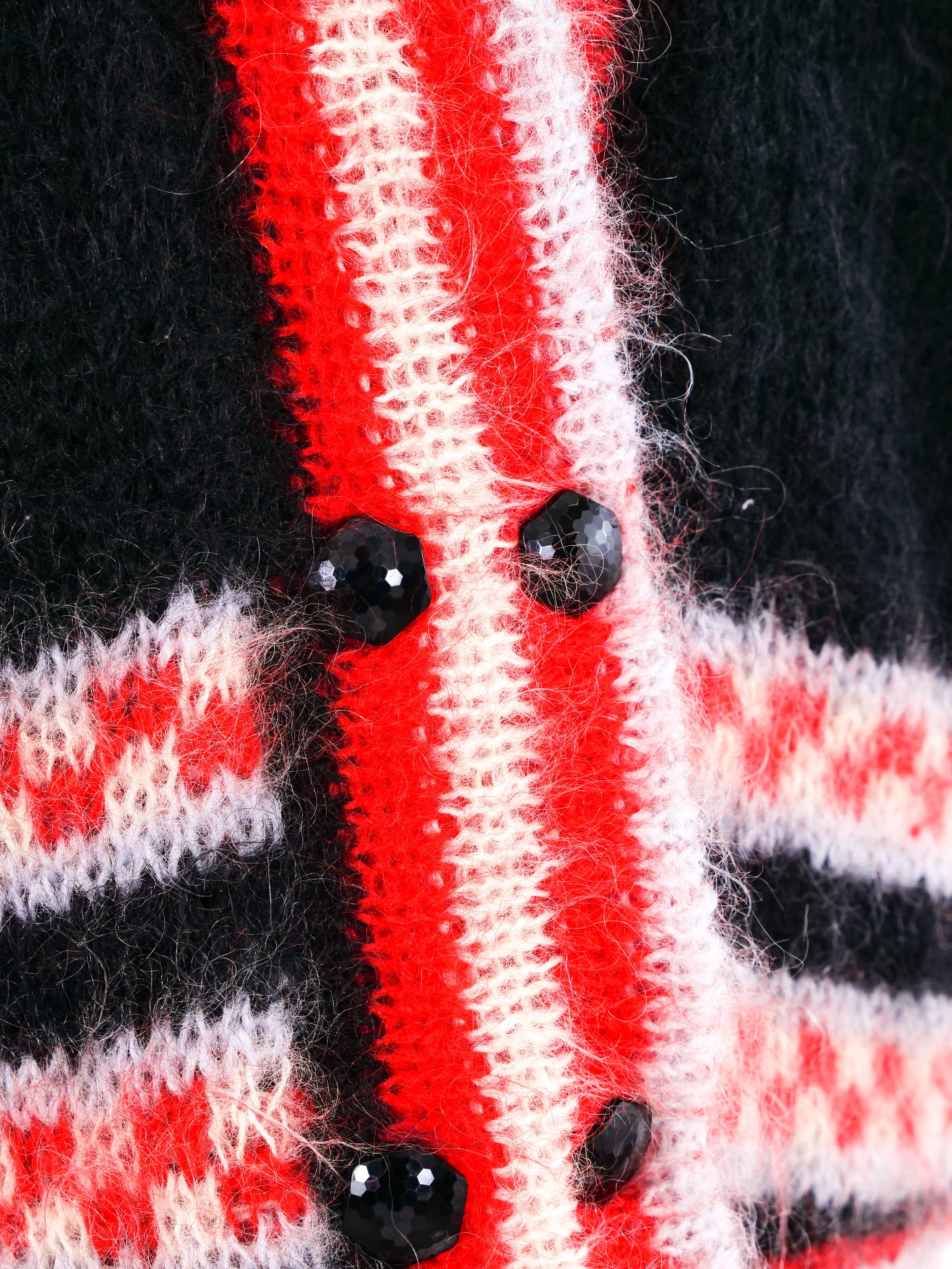 Mohair Fair Isle Knit Cardigan