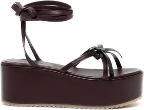 Molly Goddard 63mm leather platform sandals Purple