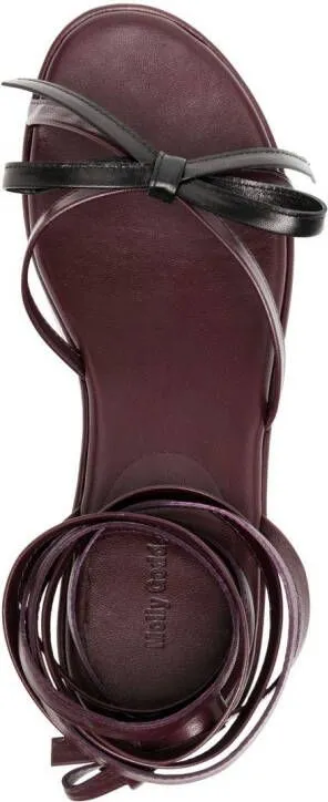 Molly Goddard 63mm leather platform sandals Purple