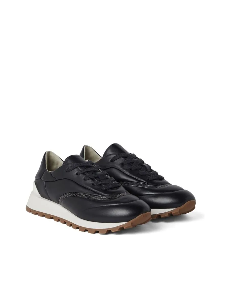 Nappa Leather Monili Chain Sneakers