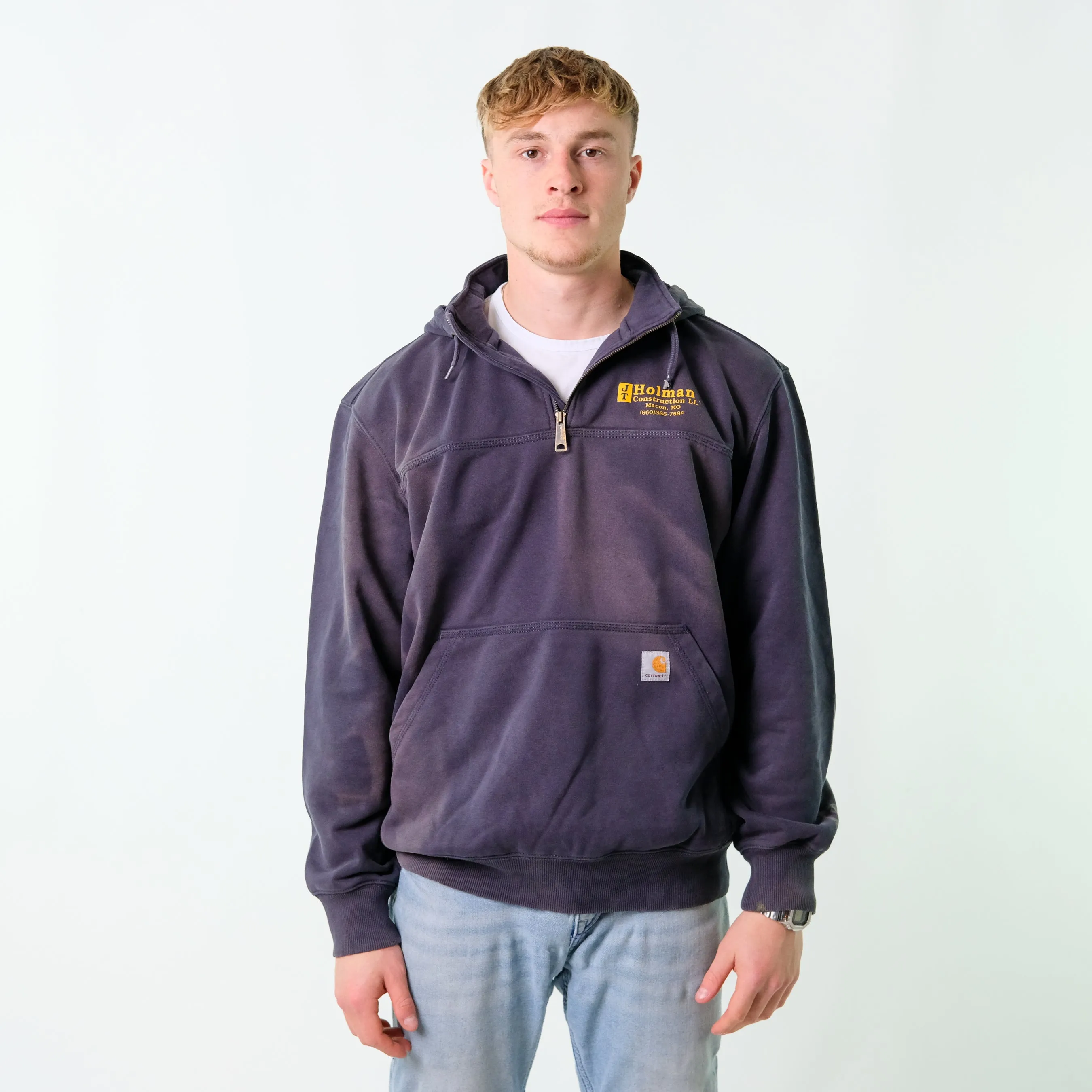 Navy Blue y2ks Carhartt Hoodie (L)