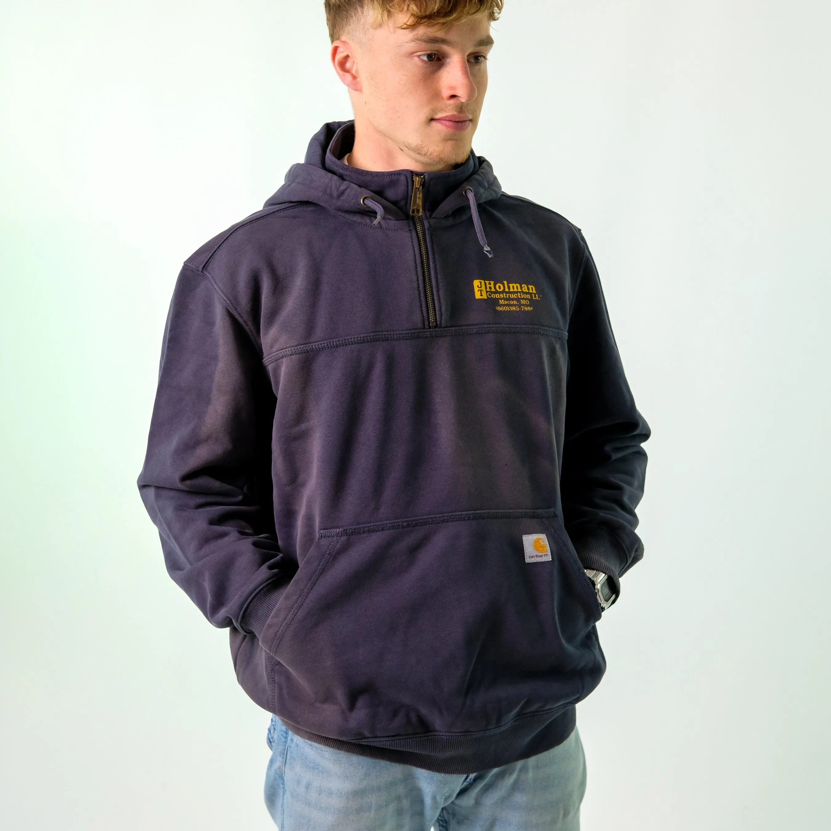 Navy Blue y2ks Carhartt Hoodie (L)