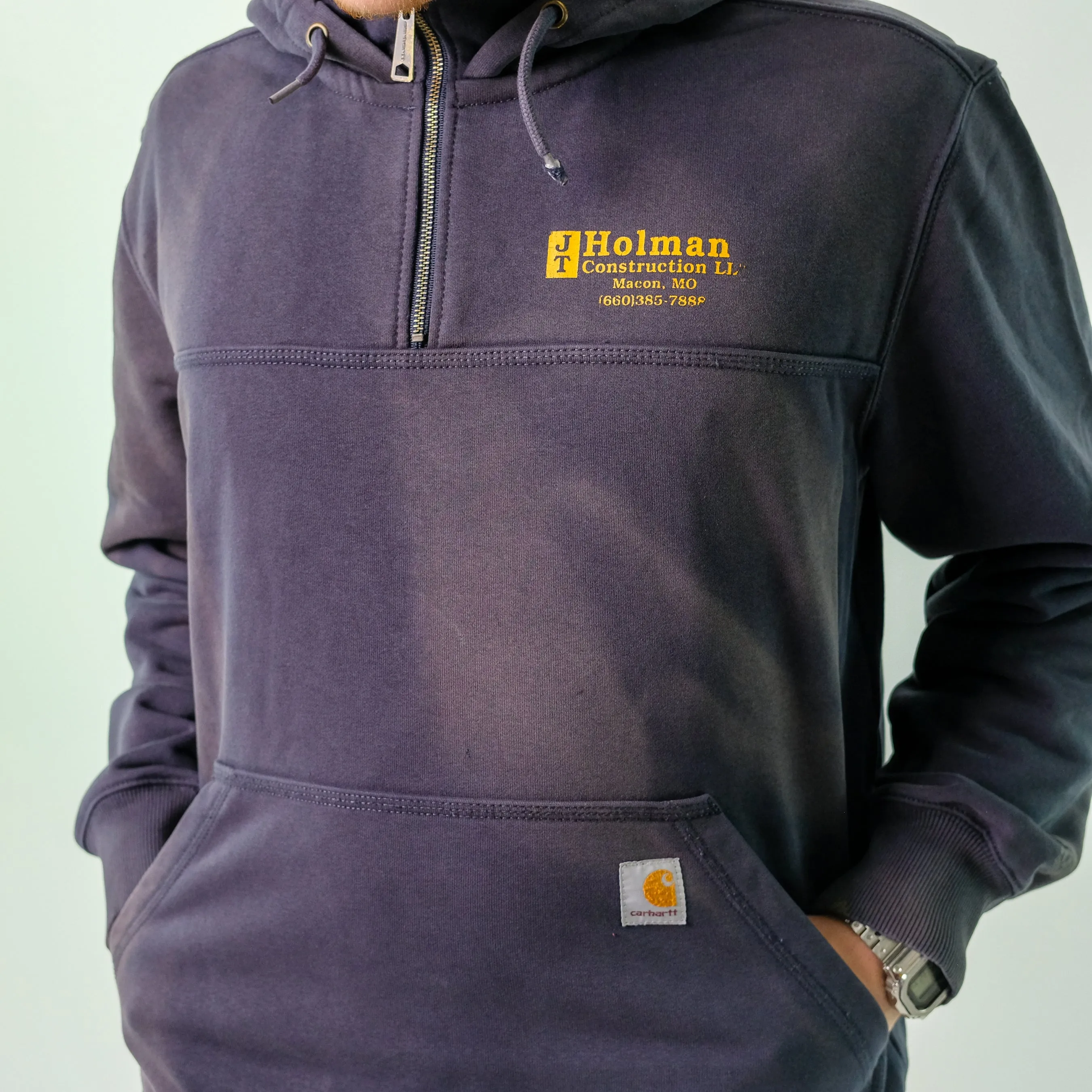 Navy Blue y2ks Carhartt Hoodie (L)