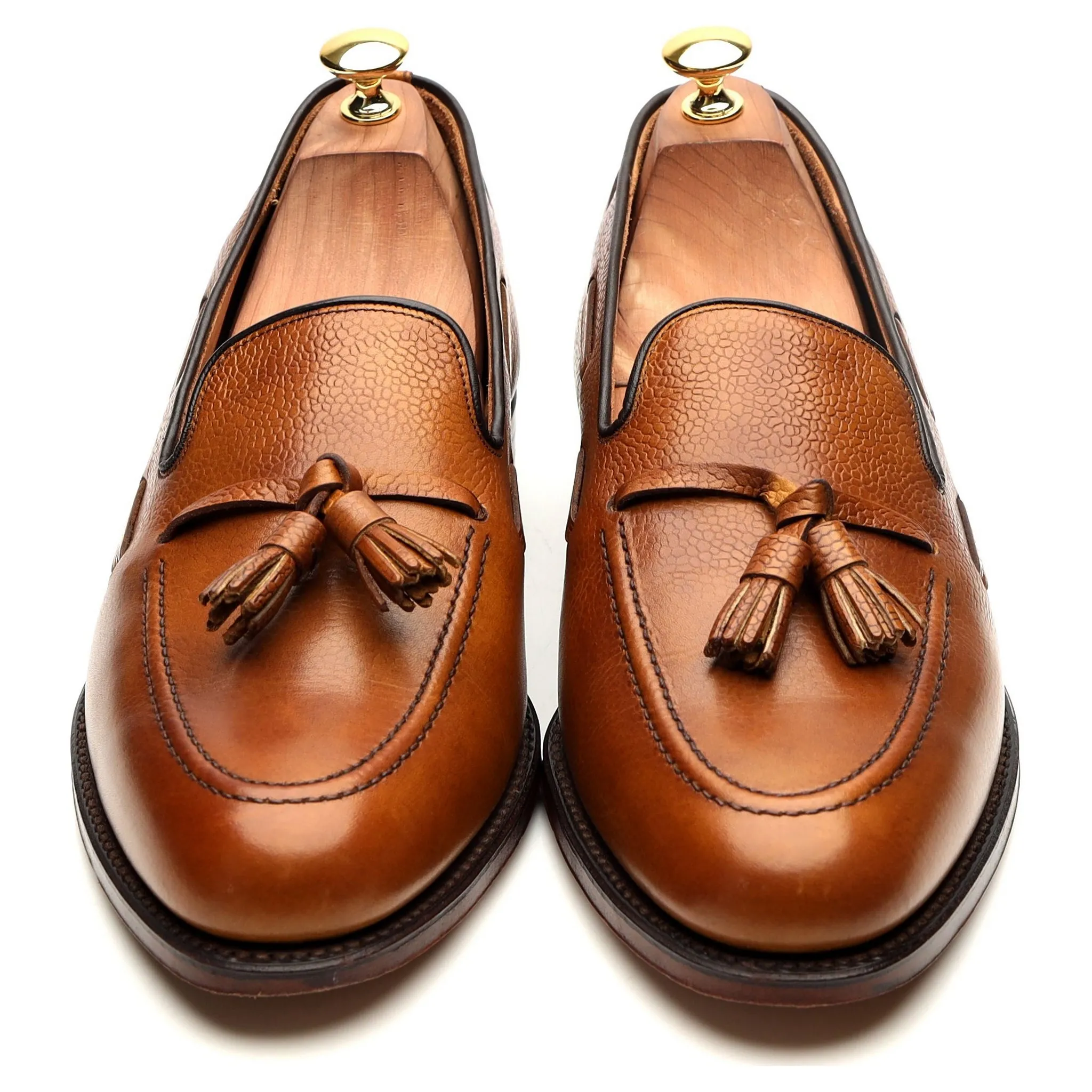 Next Tan Brown Leather Tassel Loafers UK 10 F