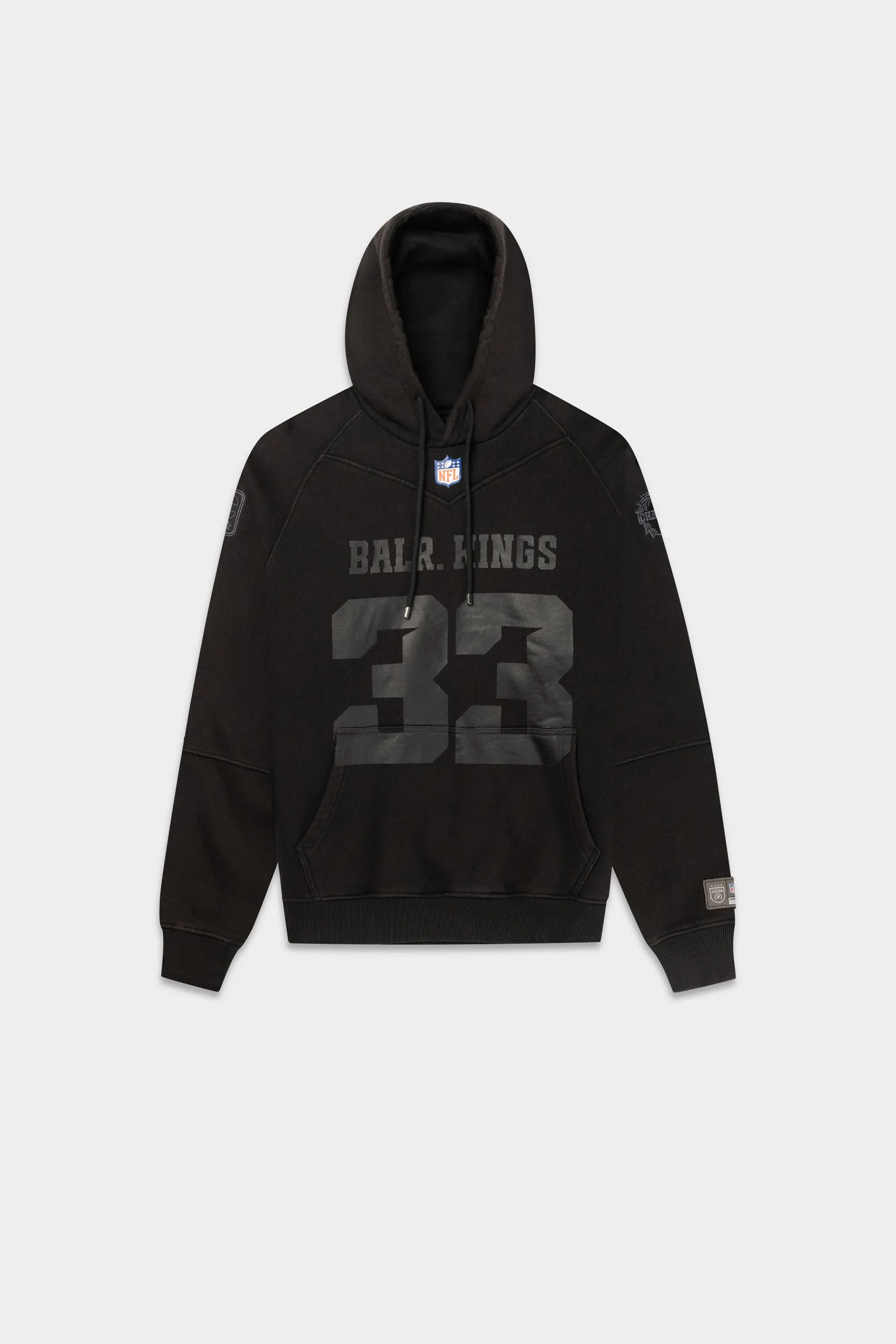 NFL x BALR. Washed Box Hoodie Jet Black