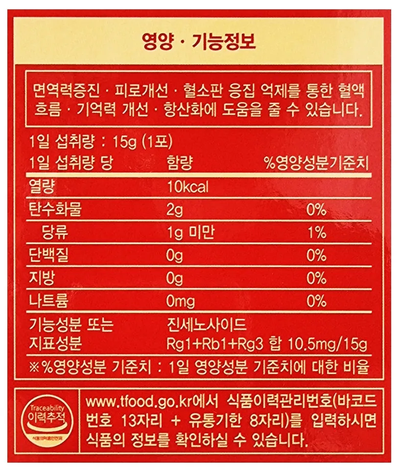 NH 6 Korea 100 Year Red Ginseng Extract Stick Cheon 450g Health Supplements Immunity