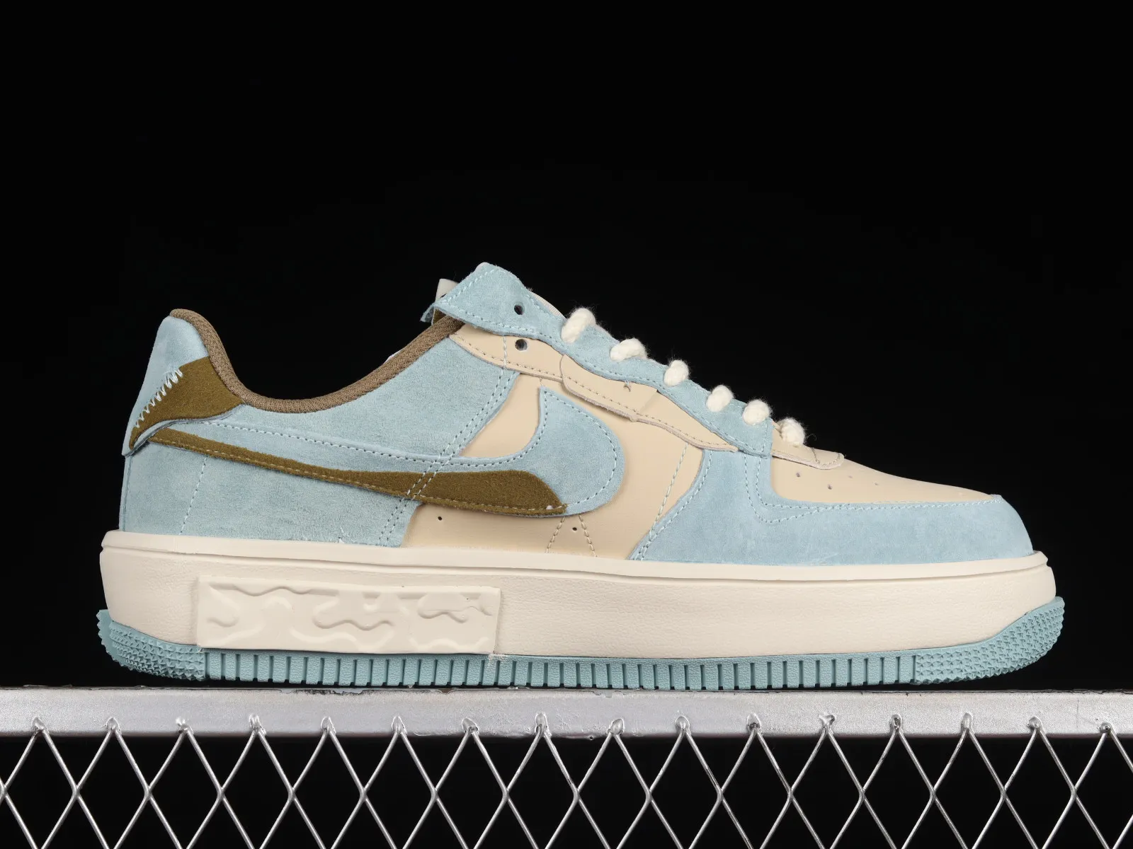 Nike Air Force 1 Fontanka Light Blue Brown White CW6688-805